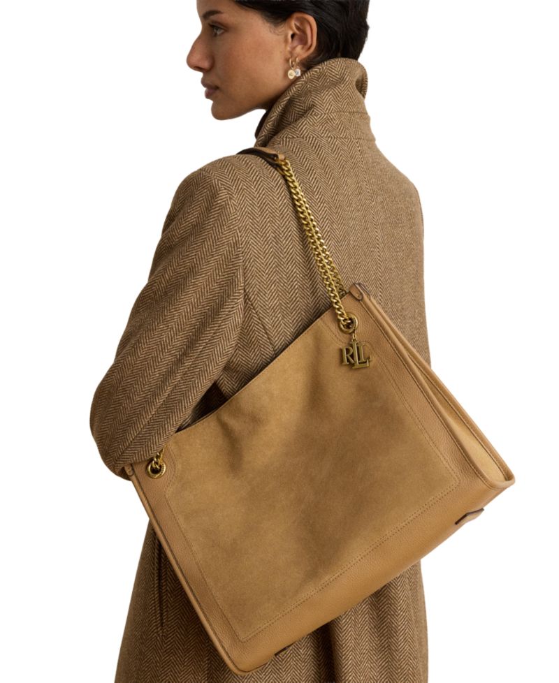 Bradley Suede Large Shopper Tote Bag