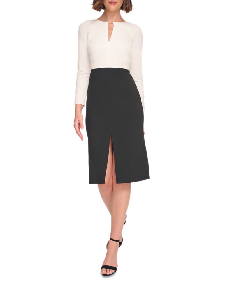 Women's Keyhole-Neck Sheath Dress