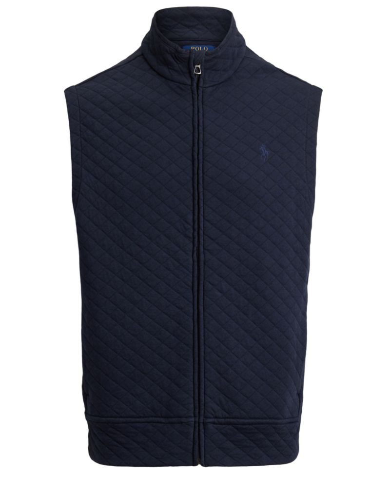 Men's Quilted Double-Knit Jersey Vest