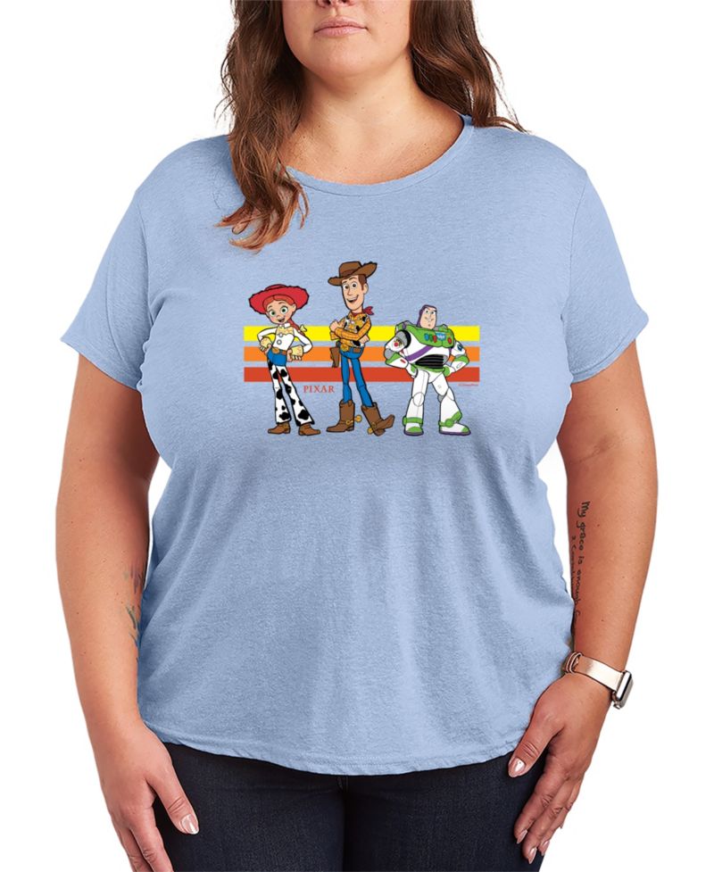 Plus Size Toy Story 4 Jessie Woodie Buzz Short-Sleeve Graphic T-Shirt
