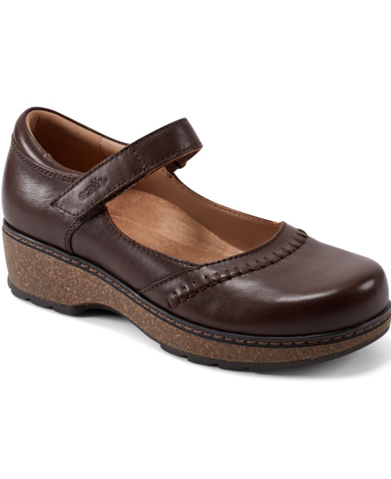 Women's Kalece Leather Stitched Mary Jane Flats