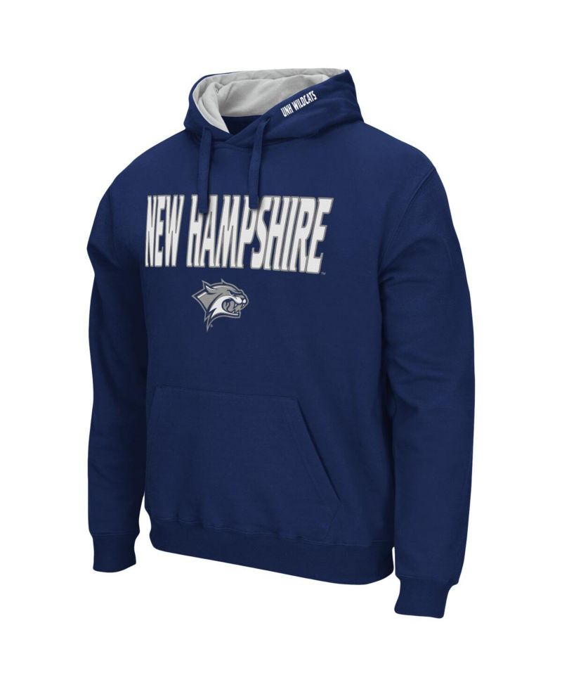 Men's New Hampshire Wildcats Arch and Logo Pullover Hoodie