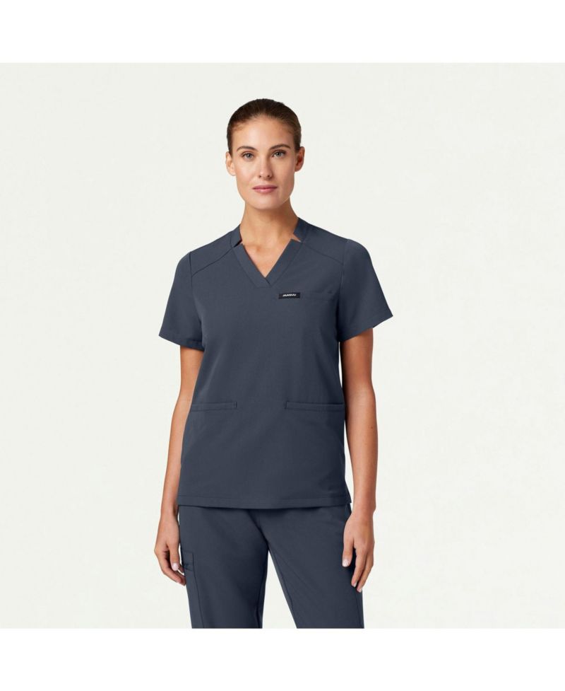Women's Helia 3-Pocket Classic Notched V-Neck Scrub Top