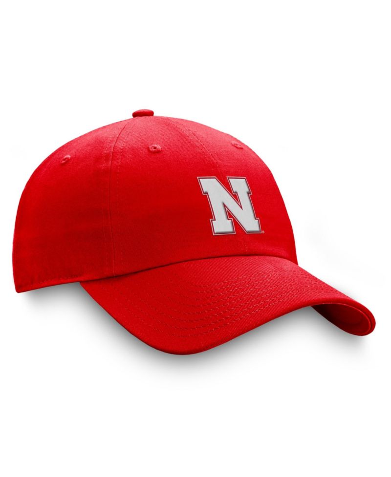 Men's Scarlet Nebraska Huskers Staple Adjustable Hat