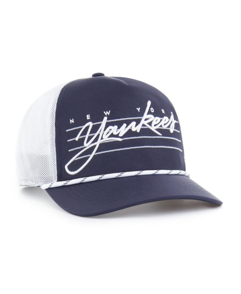 Men's Navy New York Yankees Brrr Downburst Mesh Hitch Adjustable Hat