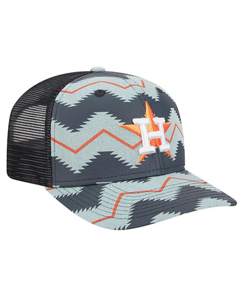 Men's Denim/Navy Houston Astros Aztec Denim 9SEVENTY Adjustable Hat