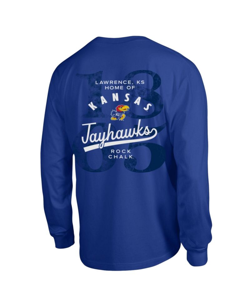 Men's Royal Kansas Jayhawks Laminated All-Star Long Sleeve T-Shirt