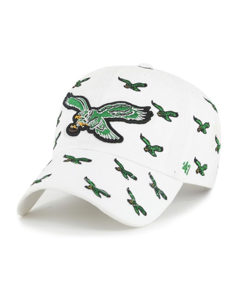 Men's and Women's White Philadelphia Eagles Confetti Clean Up Adjustable Hat