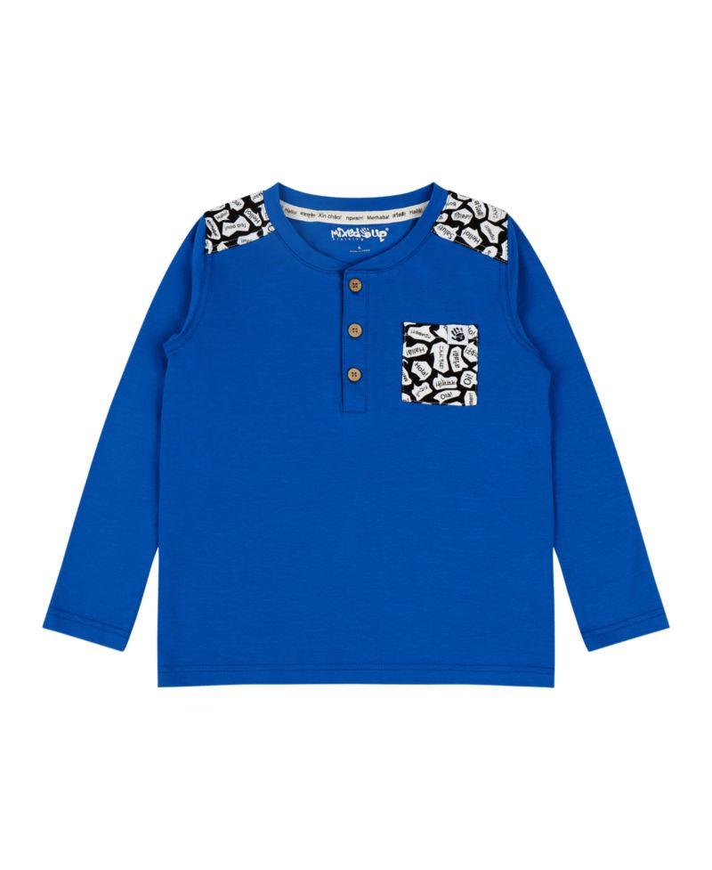 Big Boys Pocket Long-Sleeve Henley Shirt
