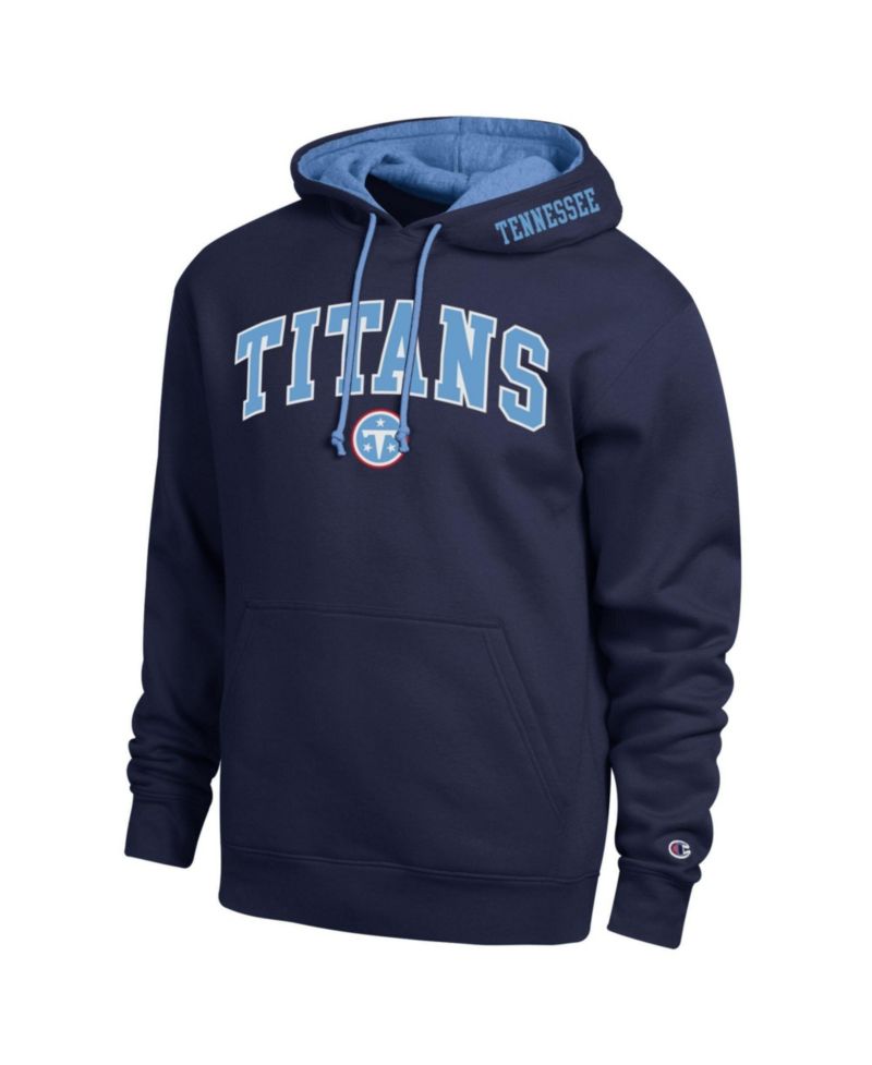 Men's Navy/Light Blue Tennessee Titans Contrast Hoodie
