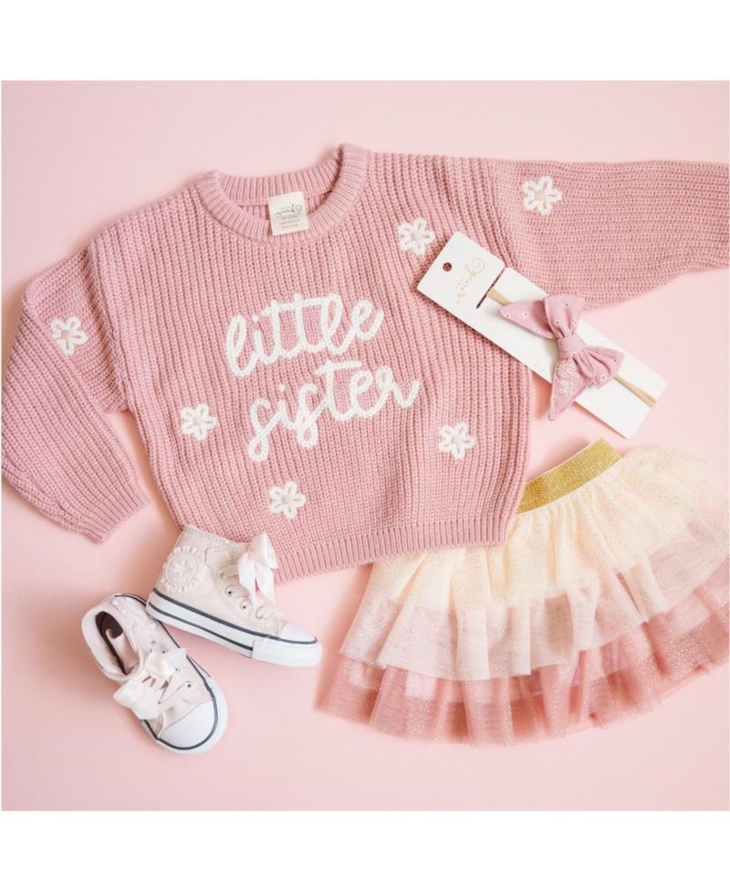 Little Girls Little Sister Knit Sweater