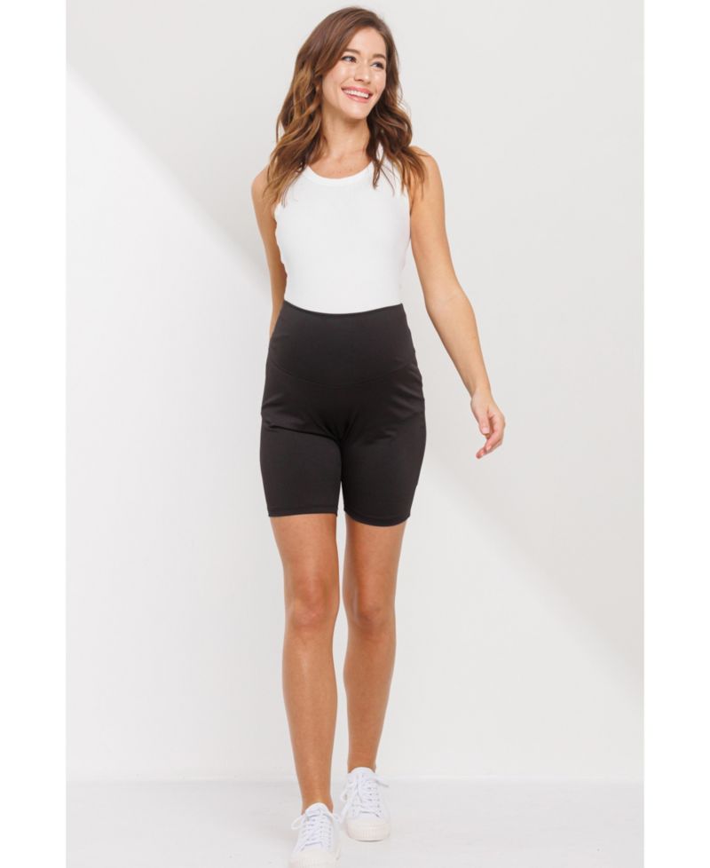 Maternity High-Waisted Biker Bike Shorts, 7" Inseam