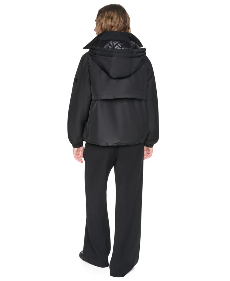 Women's Hooded Bubble Hem Rain jacket