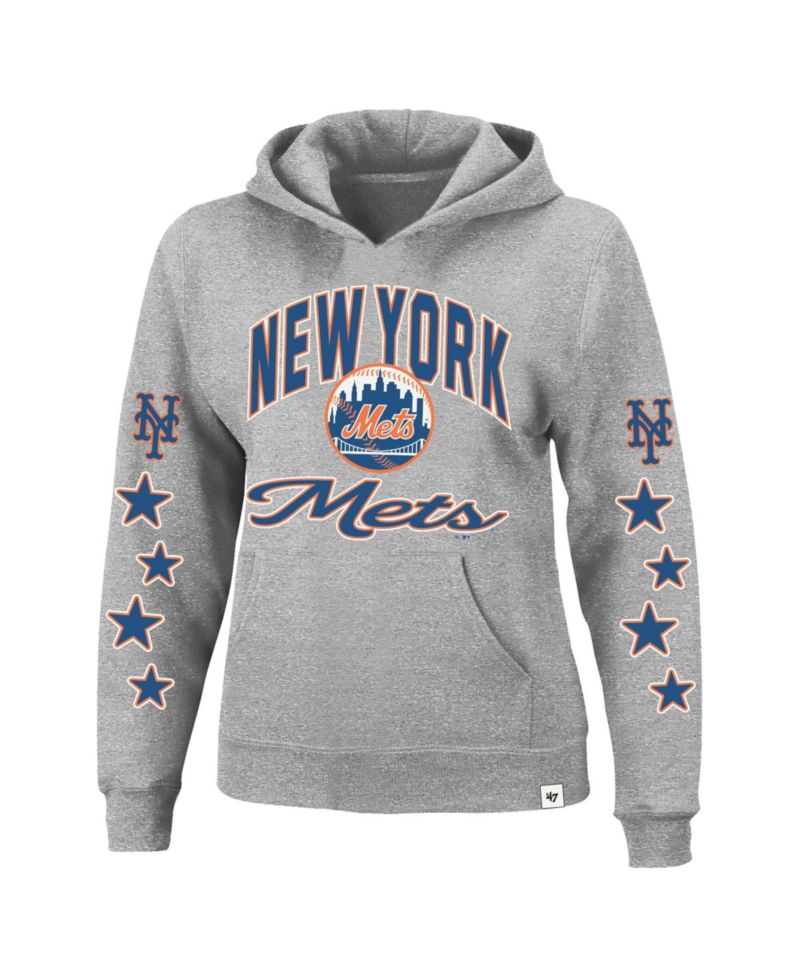 Women's Plus Size New York Mets Starry Eye Graphic Long-Sleeve Hoodie