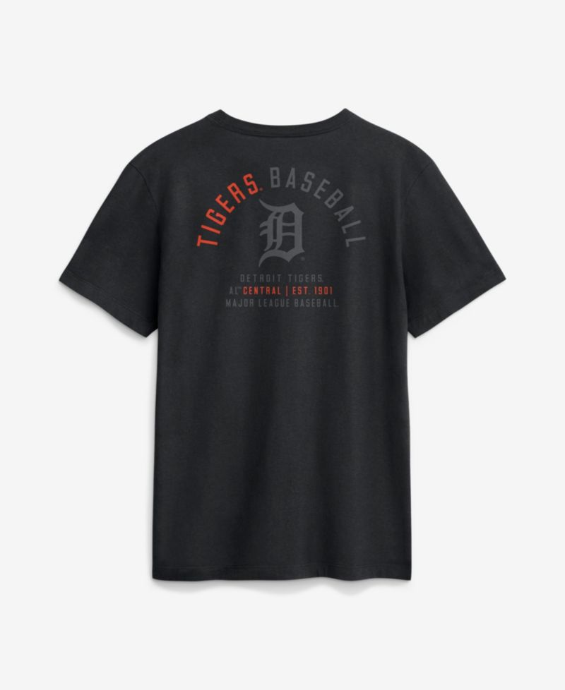 Men's Black Detroit Tigers Split Logo T-Shirt