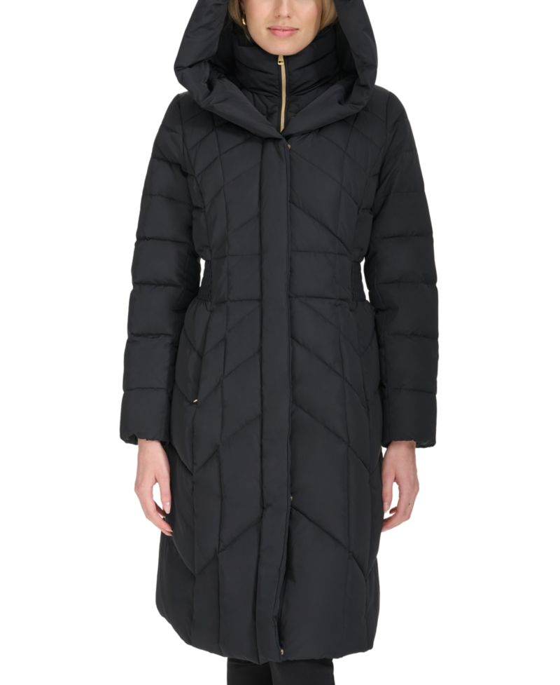 Women's Bibbed Hooded Puffer Coat