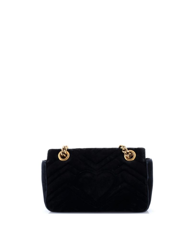 Mini GG Marmont Flap Bag Matelasse Velvet