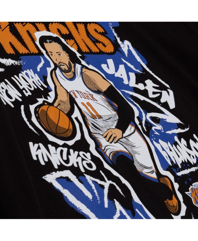 Men's Jalen Brunson Black New York Knicks Chalked Up T-Shirt