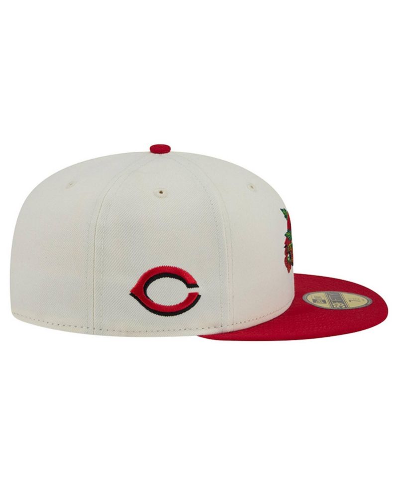 Men's White/Red Cincinnati Reds Blossom 59FIFTY Fitted Hat