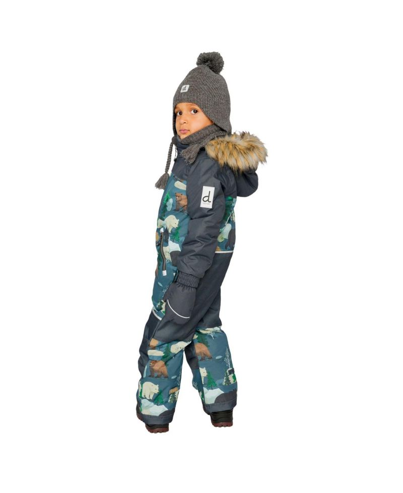 Little and Big Boy ( 6 TO 8 ) One Piece Discover Snowsuit Bear Print