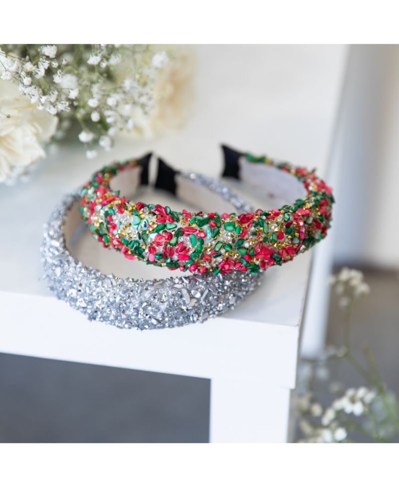 Limited Edition All That Glitters Headband - Christmas Red + Green