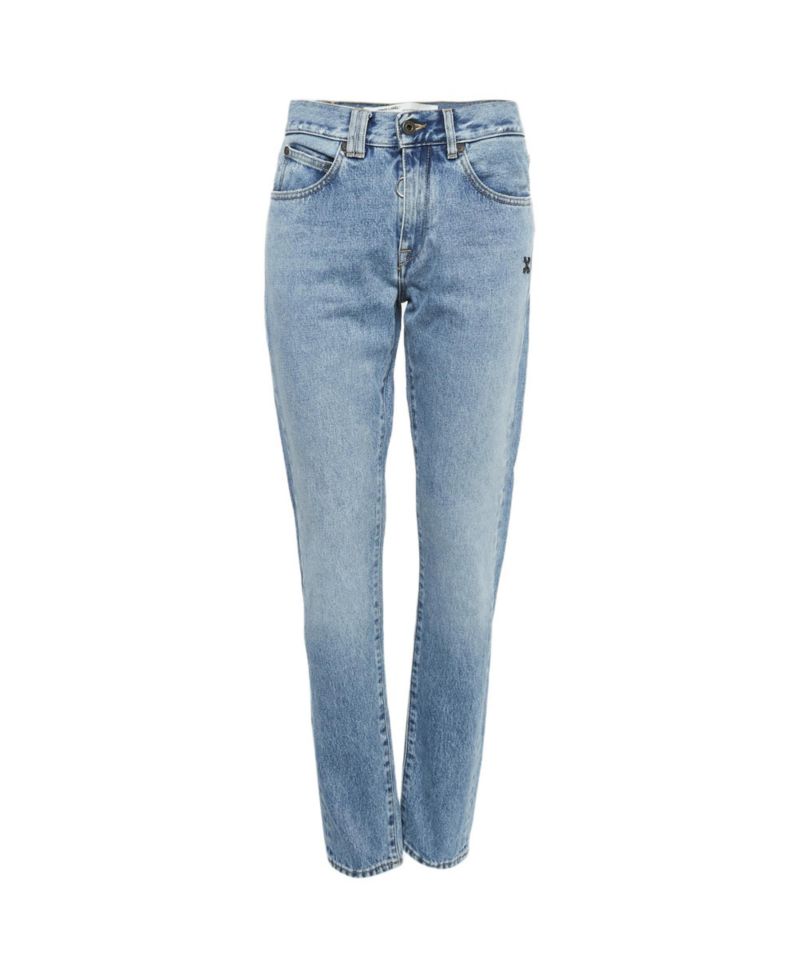 Women's Straight-Leg Distressed Mid-Rise Jeans