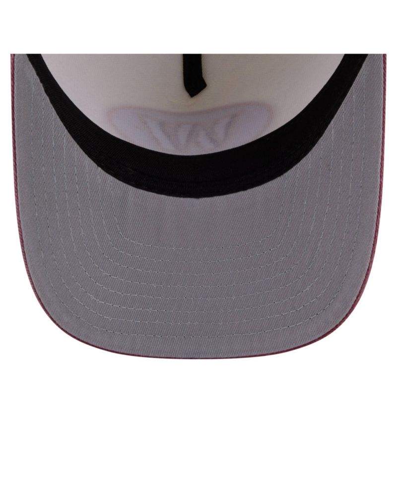Men's Cream/Burgundy Washington Commanders Washed A-Frame 9FIFTY Snapback Hat