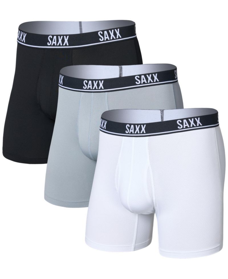 Men's Essential Performance Mesh Boxer Briefs, 3-Pack