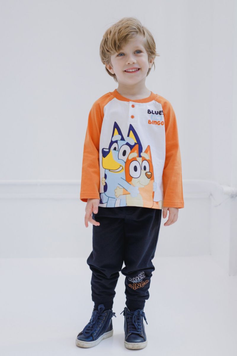 Little Boys Henley T-Shirt and French Terry Pants