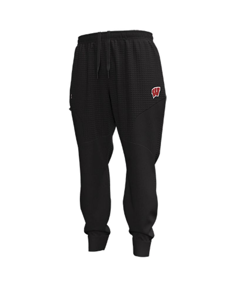 Men's Black Wisconsin Badgers Unstoppable Fleece Jogger Pants