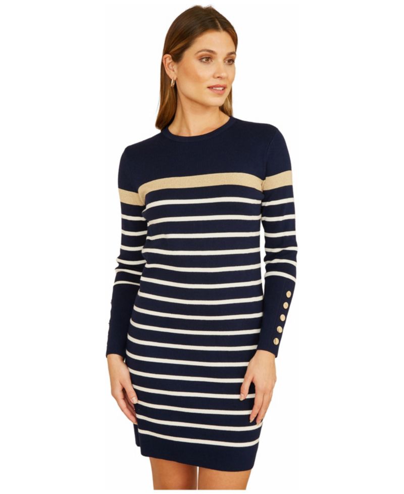 Women's Striped Knitted Dress