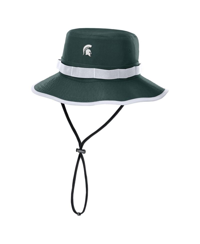 Men's Green Michigan State Spartans 2025 Sideline Apex Boonie Performance Bucket Hat