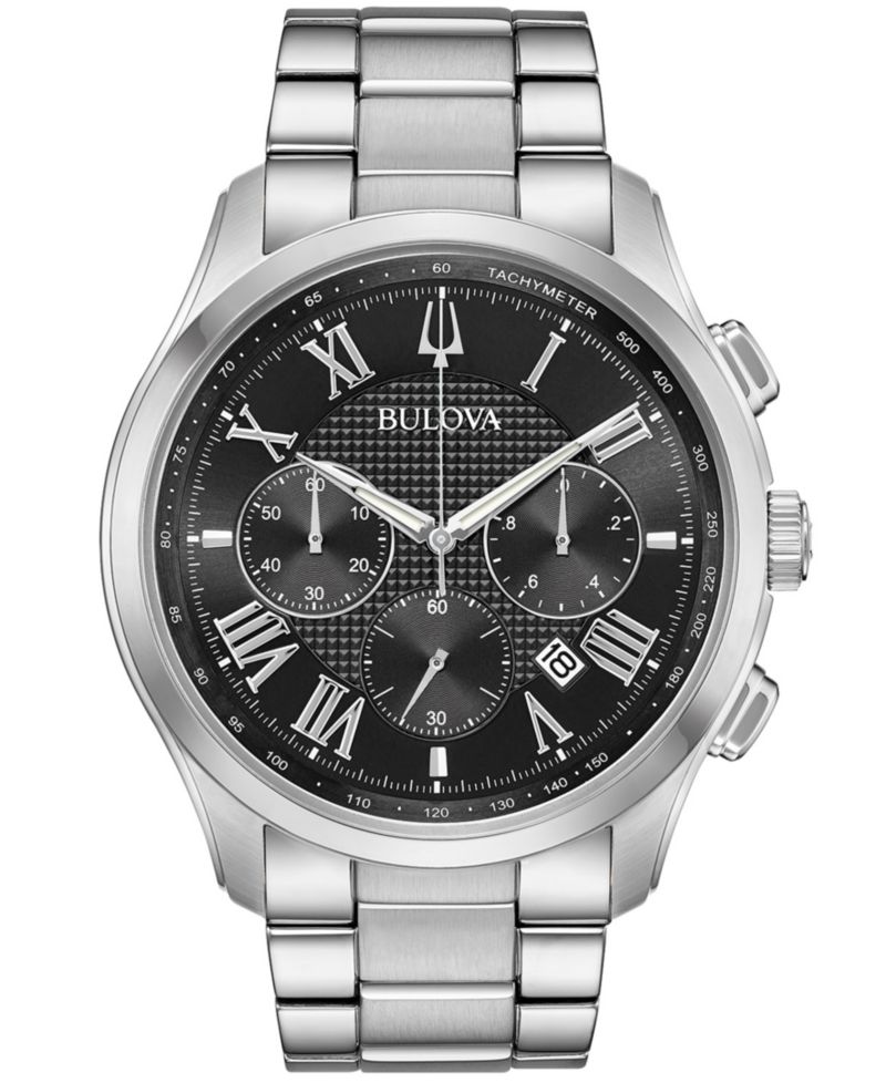 Men's Chronograph Wilton Stainless Steel Bracelet Watch 46.5mm