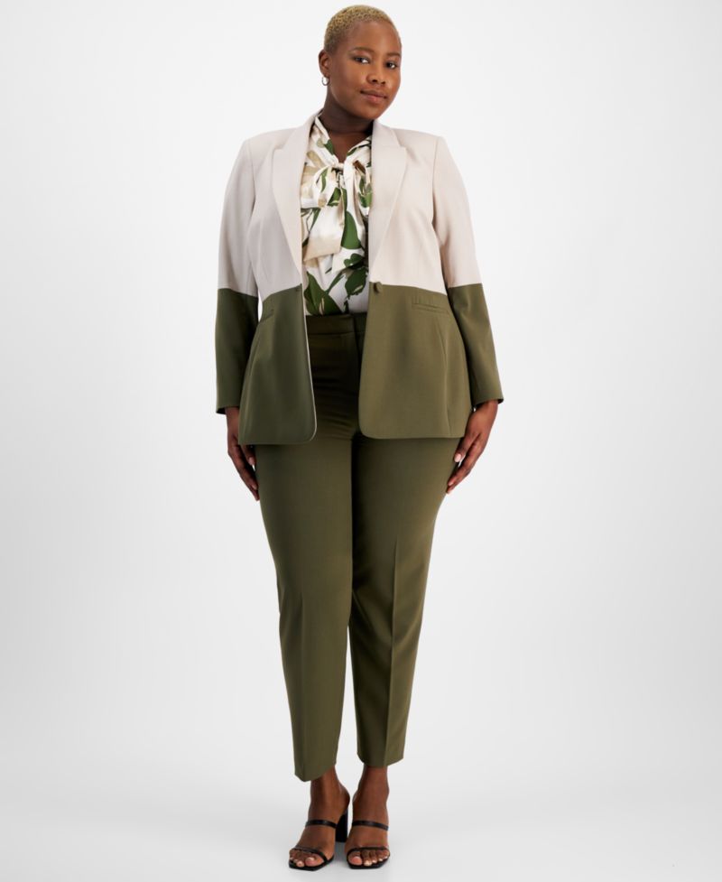 ASL Plus Size Classic Mid Rise Ankle Pants