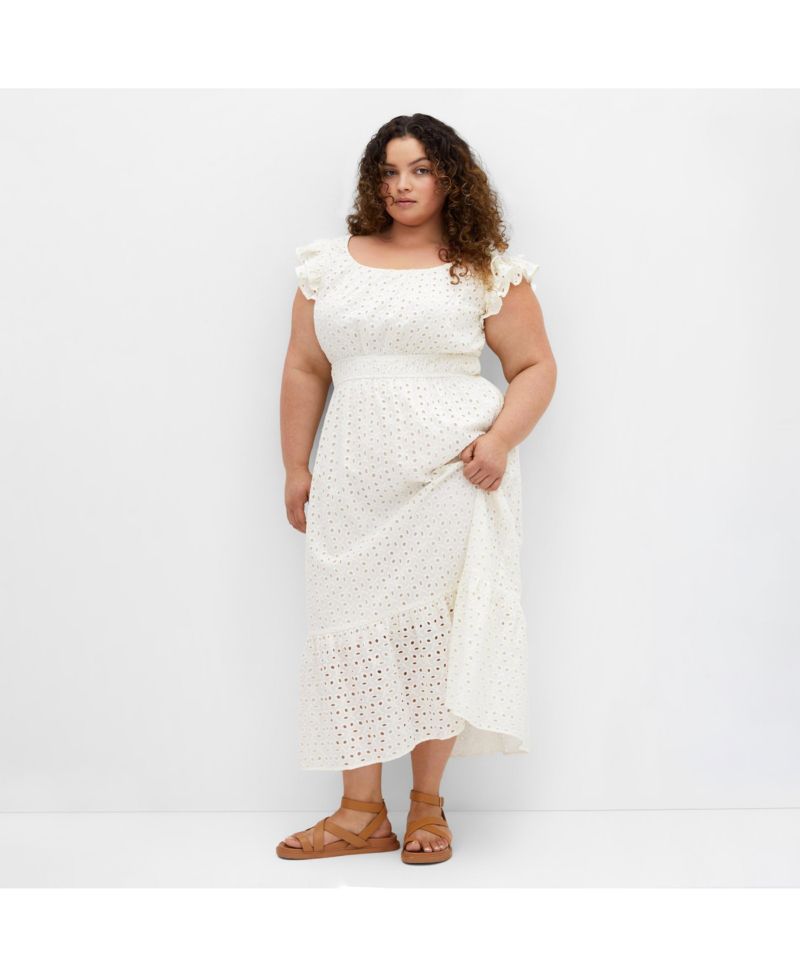Women's Sweet Broderie Midi Dress