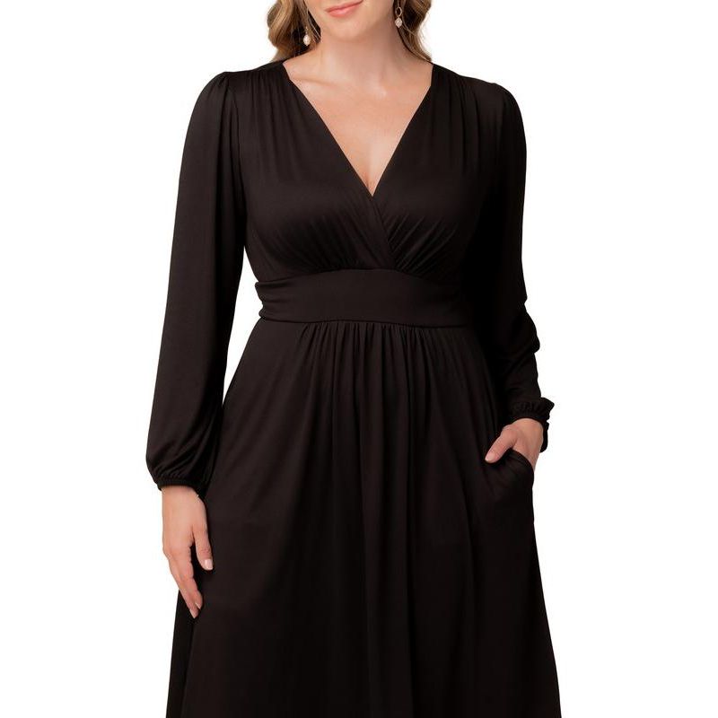 Plus Size Diana Long Sleeve Midi Dress