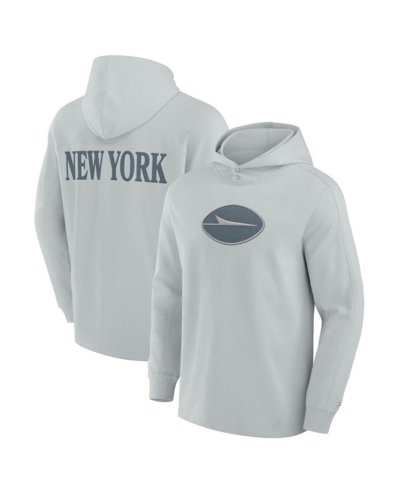 Men's Gray New York Jets Elements Blaze Tri-Blend Long Sleeve Hoodie T-Shirt