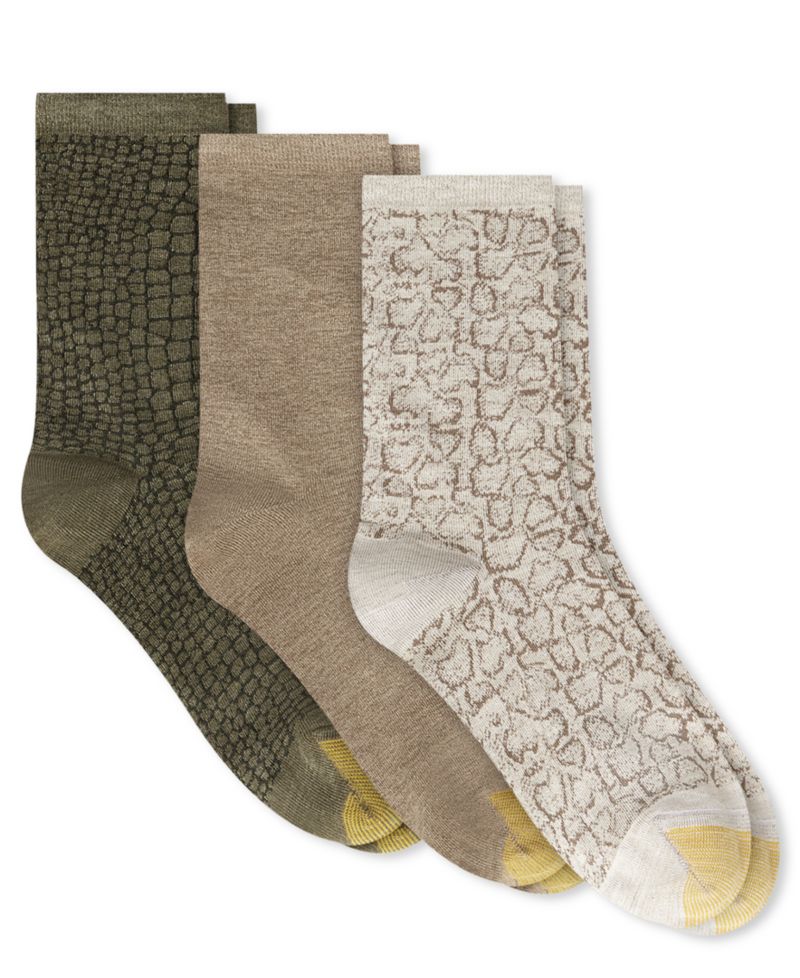 Women's Convertible Short Crew Socks, 3-Pack