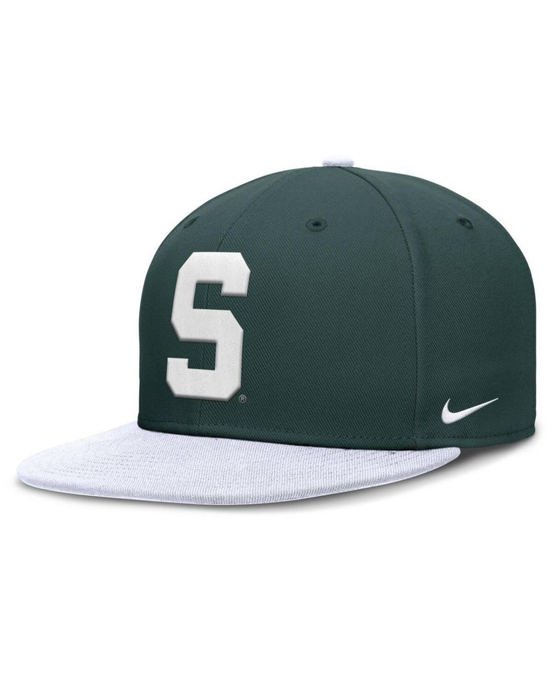 Men's Green/White Michigan State Spartans Two-Tone Primetime Performance Fitted Hat