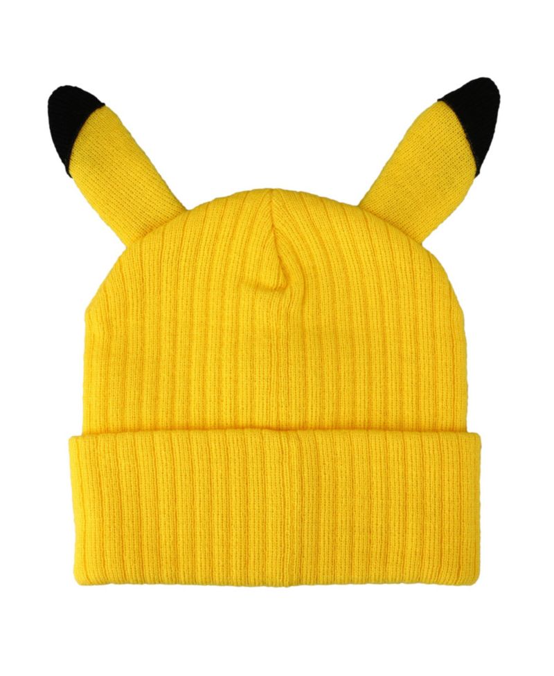 Men's Pikachu Inspired Adult Unisex Yellow Cuff Beanie