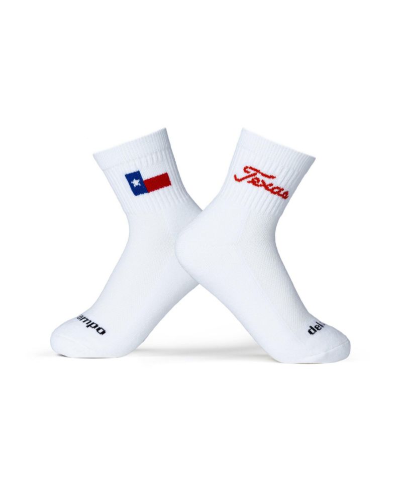Men's & Women's Texas Longhorns Quarter-Length Ribbed Crew Socks