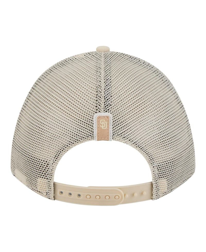 Women's Light Beige San Diego Padres Tonal Patch 9FORTY M-Crown A-Frame Trucker Adjustable Hat