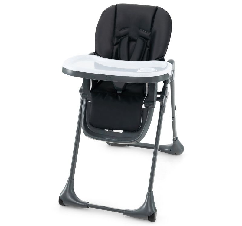 3 in 1 Adjustable Baby High Chair with 7 Height Levels and Double Tray for Feeding