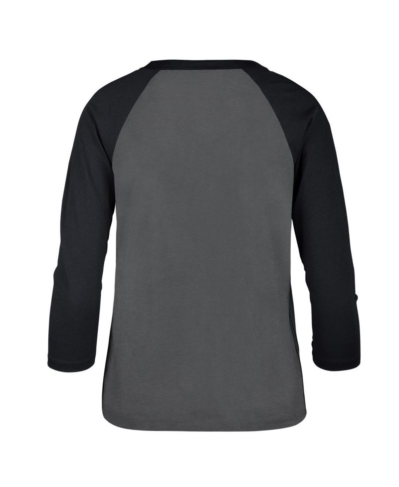 Women's Charcoal Seattle Seahawks Jetset Ava Raglan Long Sleeve T-Shirt