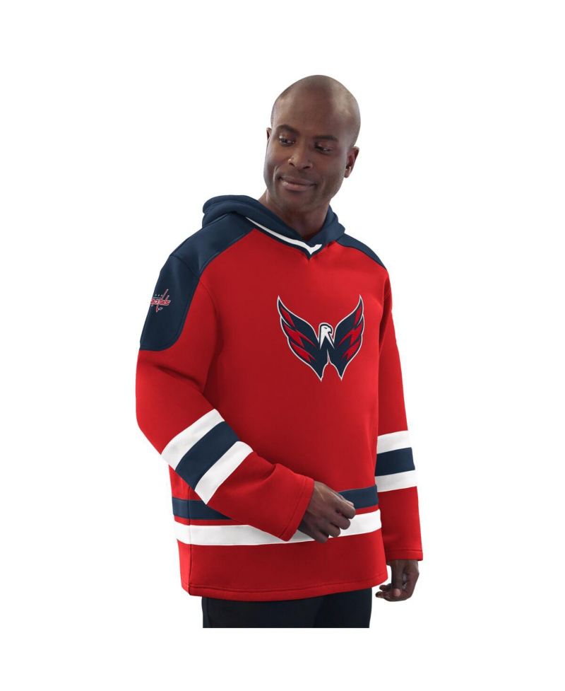 Men's Red/Navy Washington Capitals Hockey Pullover Hoodie