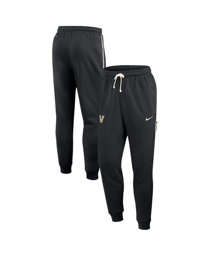 Men's Black Vanderbilt Commodores 2025 Sideline Standard Issue Dri-FIT Taper Sweatpants