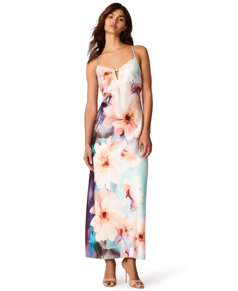 Gilette Floral Print Slip Dress