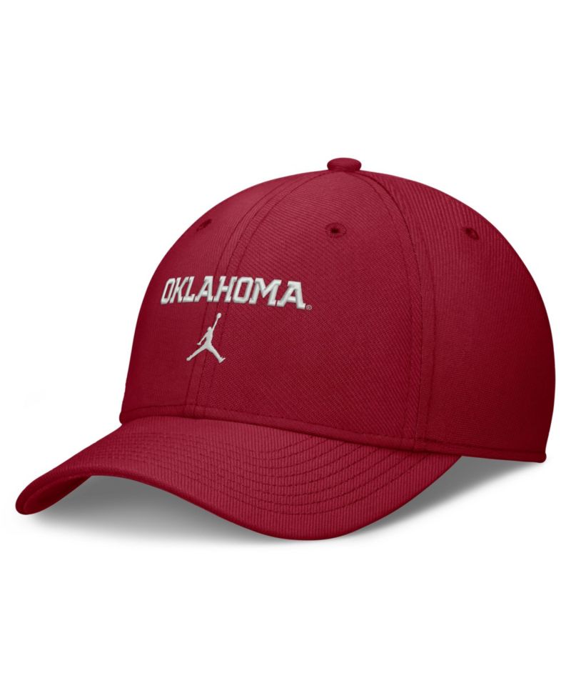 Men's Crimson Oklahoma Sooners Rise On-Field SwooshFlex Dri-FIT Flex Hat