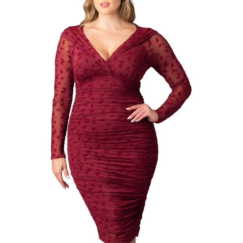 Plus Size Betsey Ruched Body-Con Midi Dress