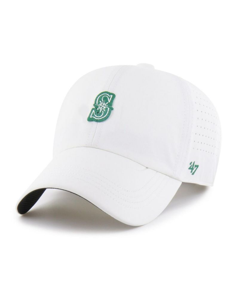 Men's White Seattle Mariners Elevated Greens Clean Up Adjustable Hat